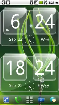 Sense Analog Glass Clock 4x2 android App screenshot 4