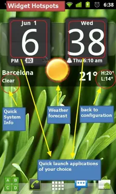 Sense Analog Glass Clock 4x2 android App screenshot 6